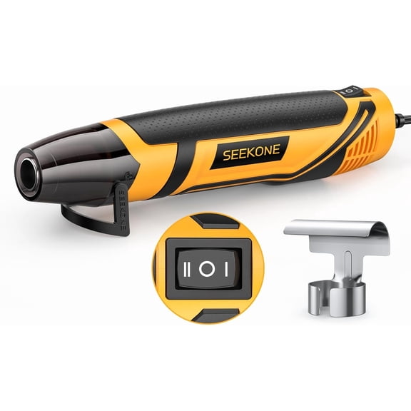 Mini Heat Gun, 350W 2-Temp Settings 500 & 842260& 450 Fast Hot Air Gun Tool with Reflector Nozzle and 4.9Ft Long Cable Overload Protection for Crafting, Vinyl Wrap Shrink Tubing