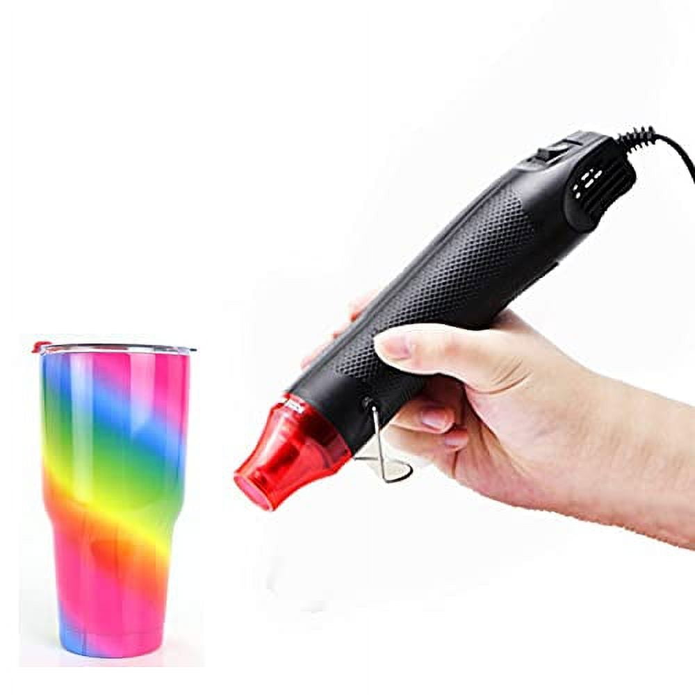 Mini Heat Gun for Epoxy Resin 300W Portable Handheld Black Heat Gun for Crafts Embossing, Shrink Wrapping, Drying Paint, Clay, Rubber Stamp Heat