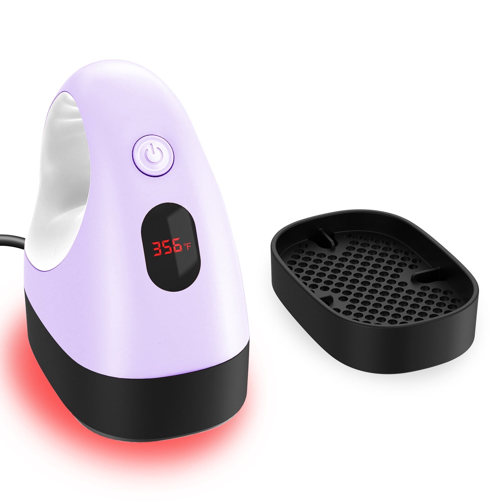 Mini Heat Press Machine, Mini Heat Transfer Iron, 3 Settings Levels & Visible Temp, Portable Press Easy for Crafts, T-Shirt, Hats, Shoes, Bags, Cap and Small Vinyl Projects (Purple)