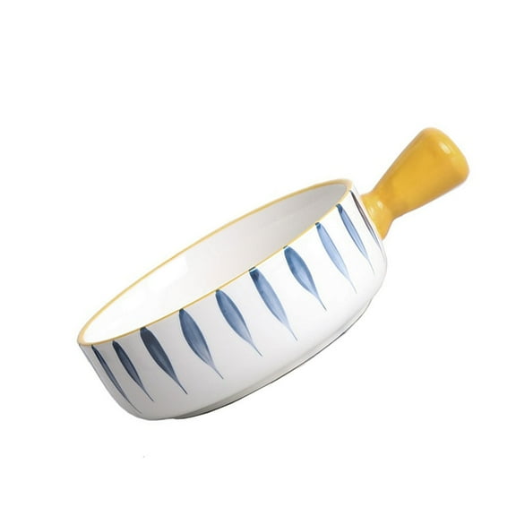 NIAIZEK Yellow Ceramic Mixing Bowl for Baking and Kitchen Use, Multiuse Bowl for Household Cooking