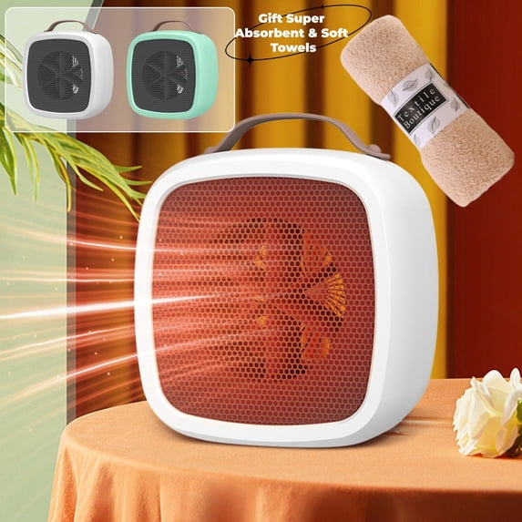 Mini Heater Portable Space Heater, Desktop Heater For Home Office Dorm, Fast Heating Warm Wind Fan With Stable Base, Compact Lightweight Design For Small Rooms, Cozy And Safe Winter Heating Appliance