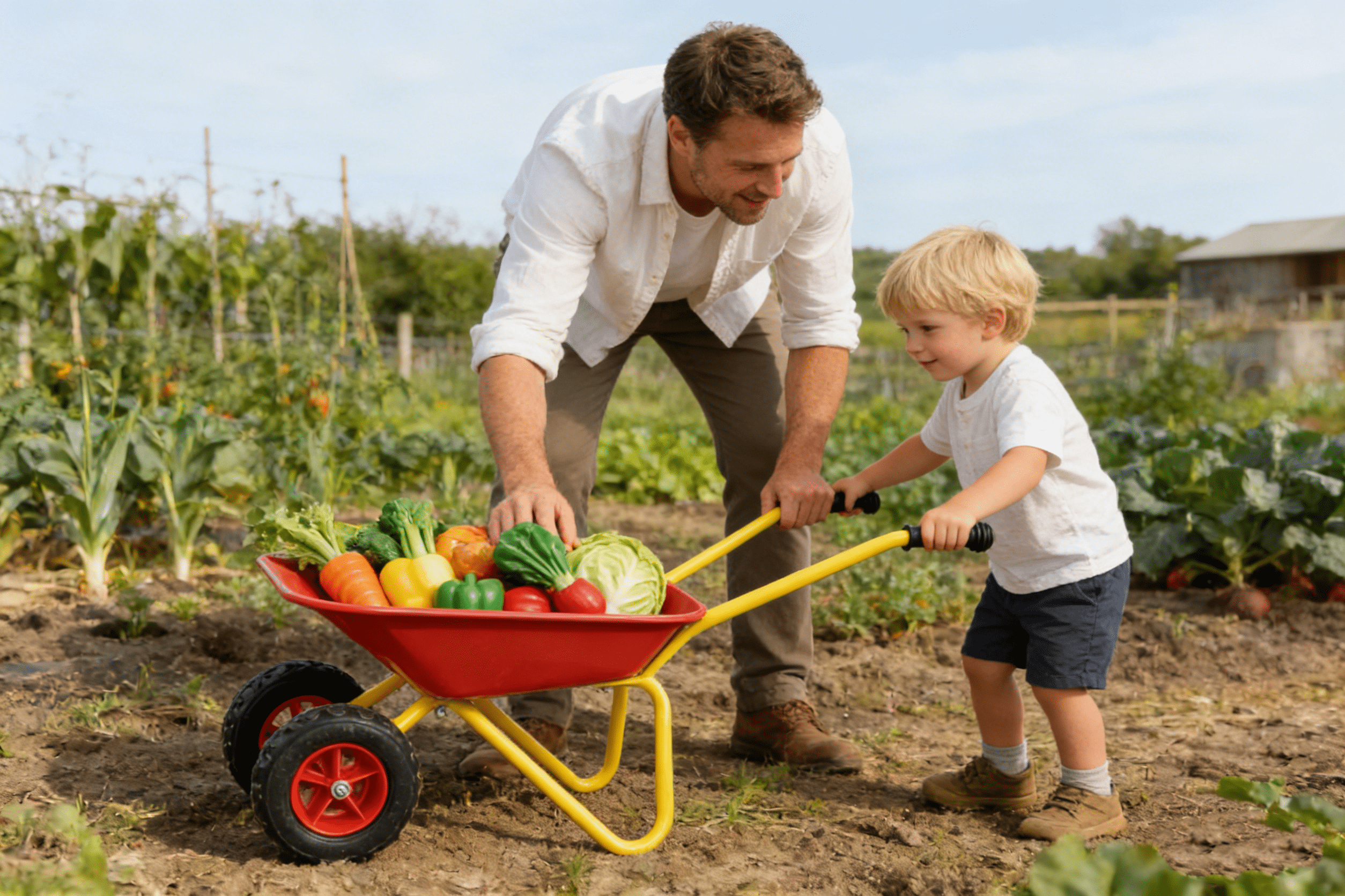 Mini Heavy-Duty Metal Garden Trolley - Rolling Cart for Kids, 33LBS ...