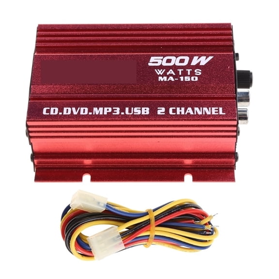 Mini Hi-Fi 500W 2 Channel Stereo Amplifier For Car Auto Motorcycle