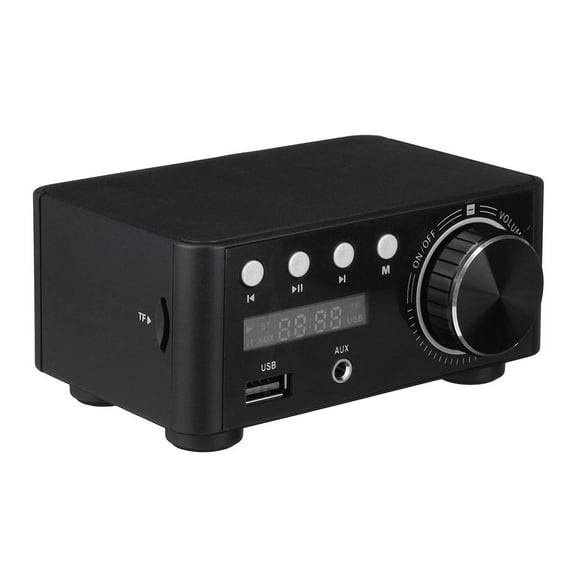 Mini HiFi Bluetooth 5.0 Power Class D Amplifier Tpa3116 Digital Amp 50W*2 Home Car Marine USB/AUX IN ,Small Footprint