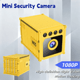 thumbnail image 1 of Mini Hidden 1080P WiFi Spy Camera (Yellow)- Unique Container Shape, Night Vision Motion Detection, APP Remote View & Loop Recording, 128GB SD Supported Nanny Cam, 1 of 8