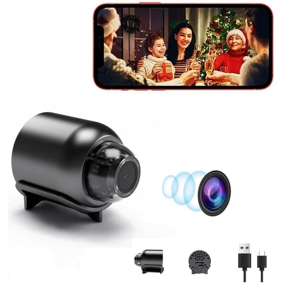 Mini Hidden Camera 1080P HD Hidden Camera - Portable Small Nanny Cam with Night Vision - Covert Security Camera for Home/Office/Indoor/Outdoor