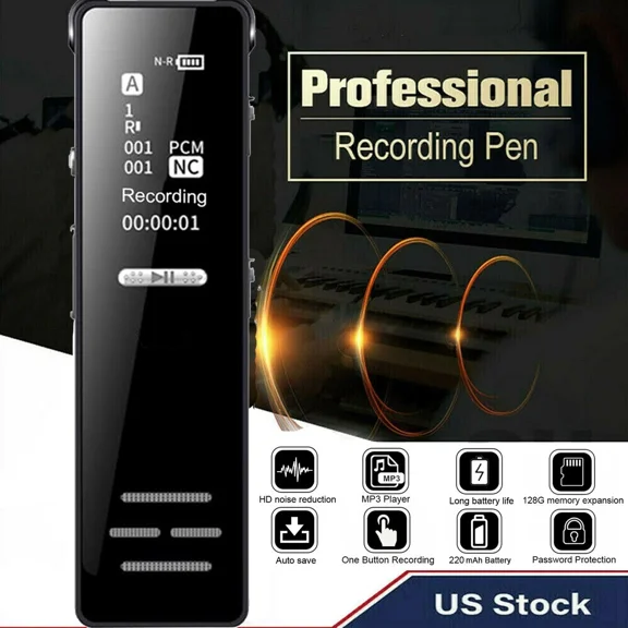 Mini Hidden Spy Digital Audio Voice Activated Recorder MP3 Playback Small Smart