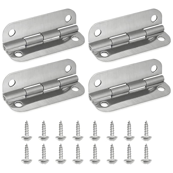 Mini Hinge Rustproof Metal Connector Refrigerator Door Fastener Cabinet Linking Hardware Cooler Sealing Fitting Household Furniture Assembling Accessory ,Silver - 6.4X3.2Cm