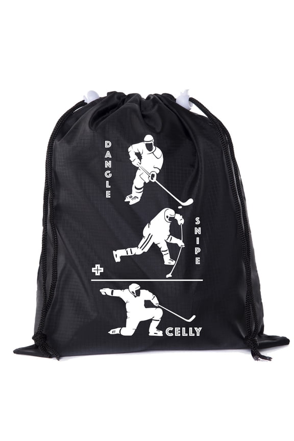 Mini Hockey Drawstring Bags | Mini gift Bags for Parties, Teams, and Promotional events!