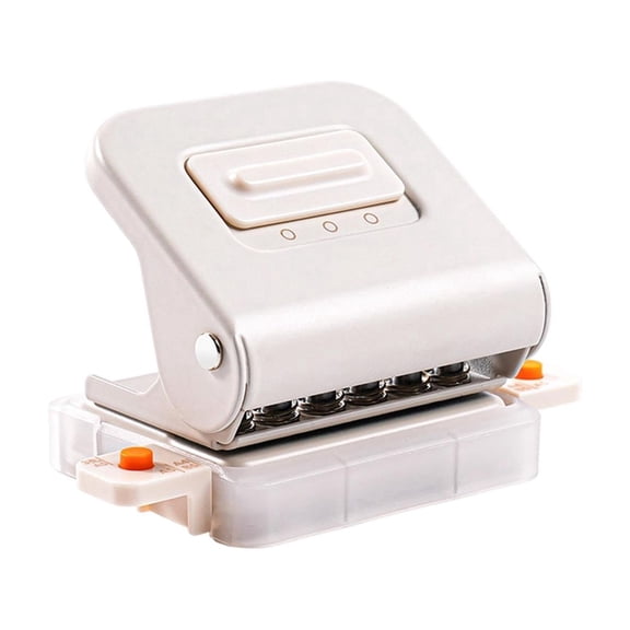 Mini Hole Punch Portable Hole Puncher, Flexible 3 6 Hole Paper Punch Tool With Position Guide, Compact Binding Accessory For Notebook Documents Filing And Organization