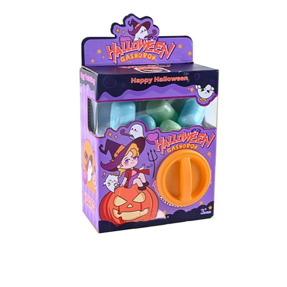 Mini Holiday Gashapon Machine - Fun, Reusable & Perfect for Halloween & Christmas Magic, Halloween Theme Small Statue Blind Box with 6PCS Capsule Gachapon