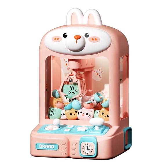 Mini Home Claw Machine with Lights and Sounds, 180° Rotatable Crane Game for 3+ Years, Interactive Arcade Toy