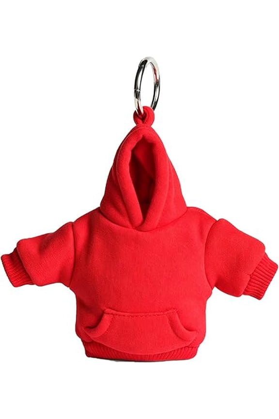Mini Hoodie Squishy Keychain – Cute Stress Ball, Portable Squeeze Toy for Stress Relief, Keychain Charm(RL Red 1 PC)