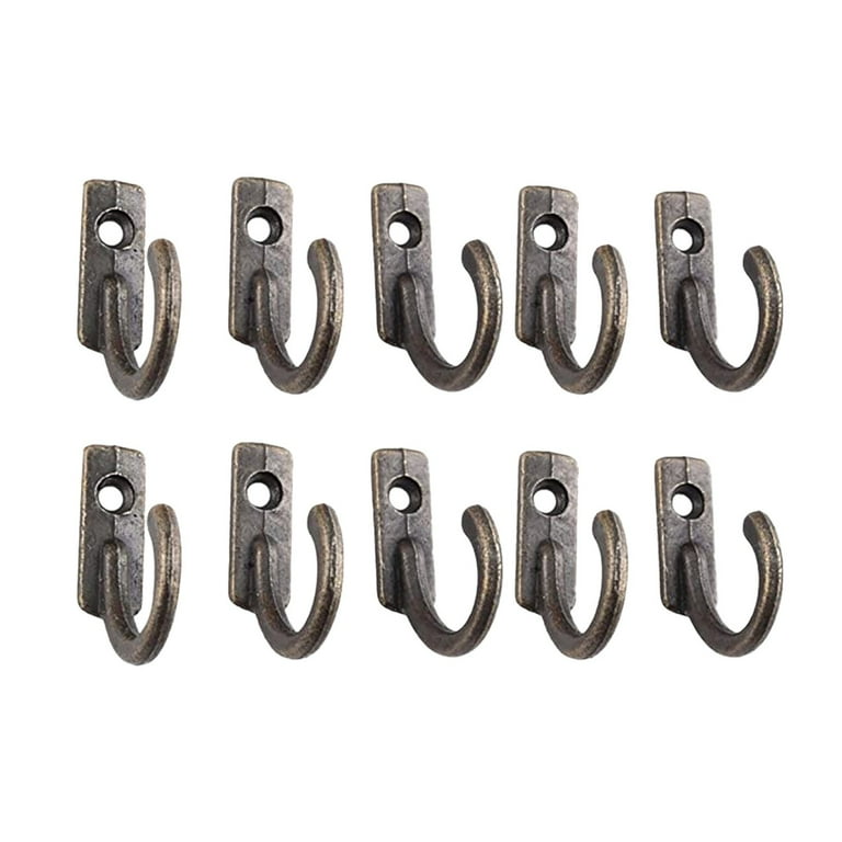 Mini Hooks for Hanging Hook 10 Retro Small Wall Coat Pack Single Hook Towel Single of Hook Hole
