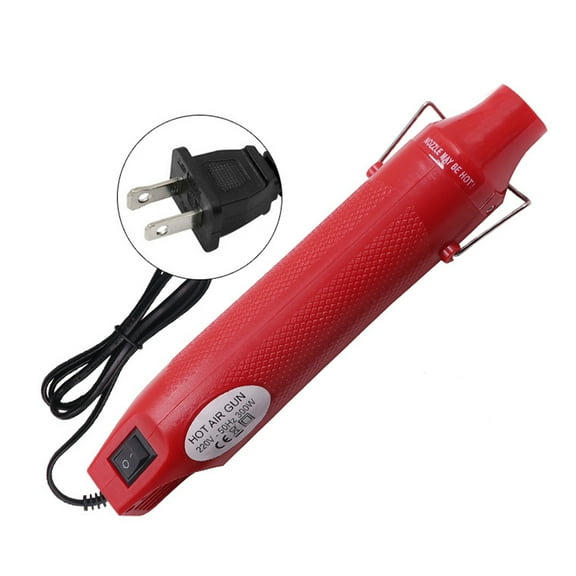 Mini Hot Air Gun 300W Handheld Heat Tool for DIY Crafts Shrink Wrap Vinyl Electronics Fast Heating Portable Red 12"