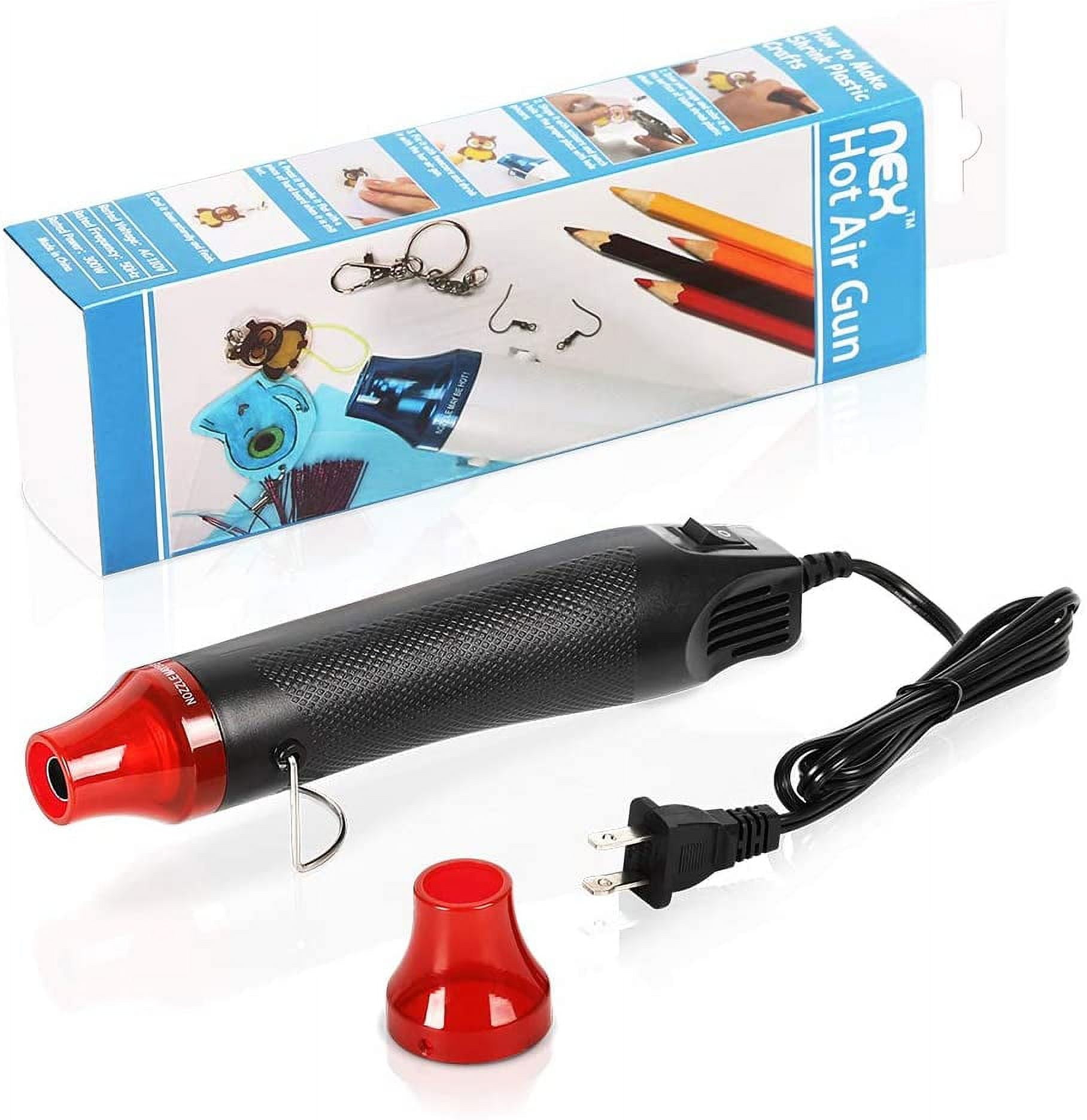 300W Soft Pottery Hot Air Gun Shrink Wrapping DIY Handy Plastic Welding  Staples Automotive Heat Fan Hand Tools For Mechanic