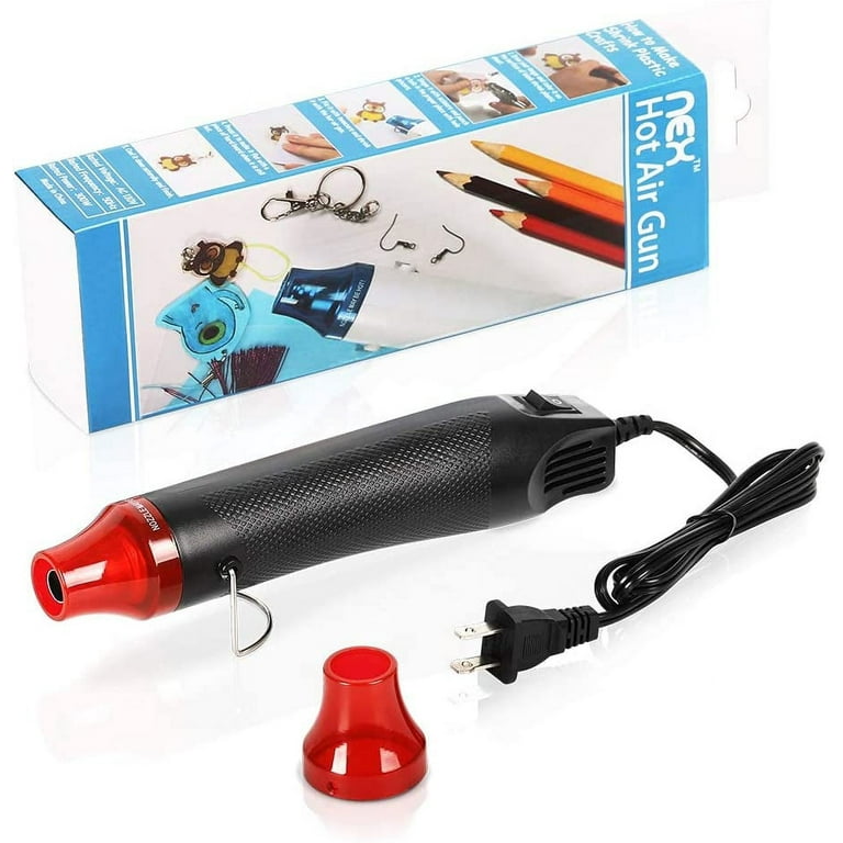 Heat Gun for Crafts, Huepar Tools 446°F/752°F Mini Dual Temp Hot Air Gun  Tool for Shrink Wrapping, Embossing, Candle Making, DIY, Including 164PCS  Heat Shrink Tubes, 2 Silicon Brushes and 2 Nozzles