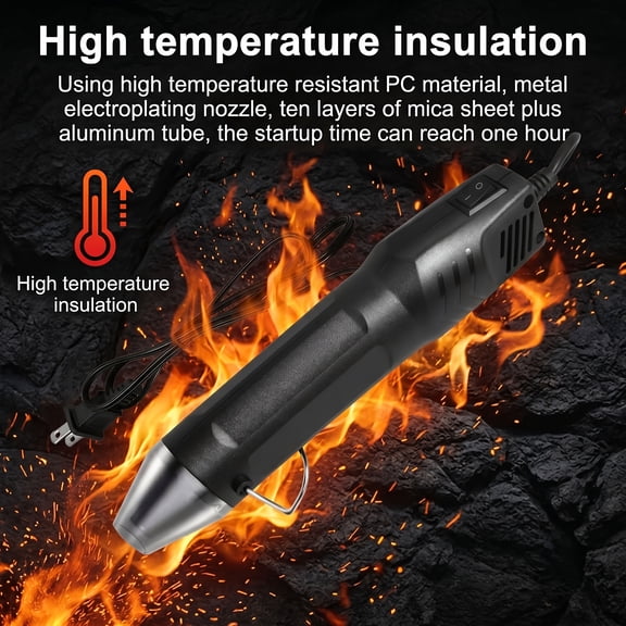 Mini Hot Air Gun with Reflector Nozzle, Ergonomic