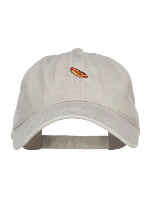 Mini Hot Dog Embroidered Washed Cap - Stone OSFM