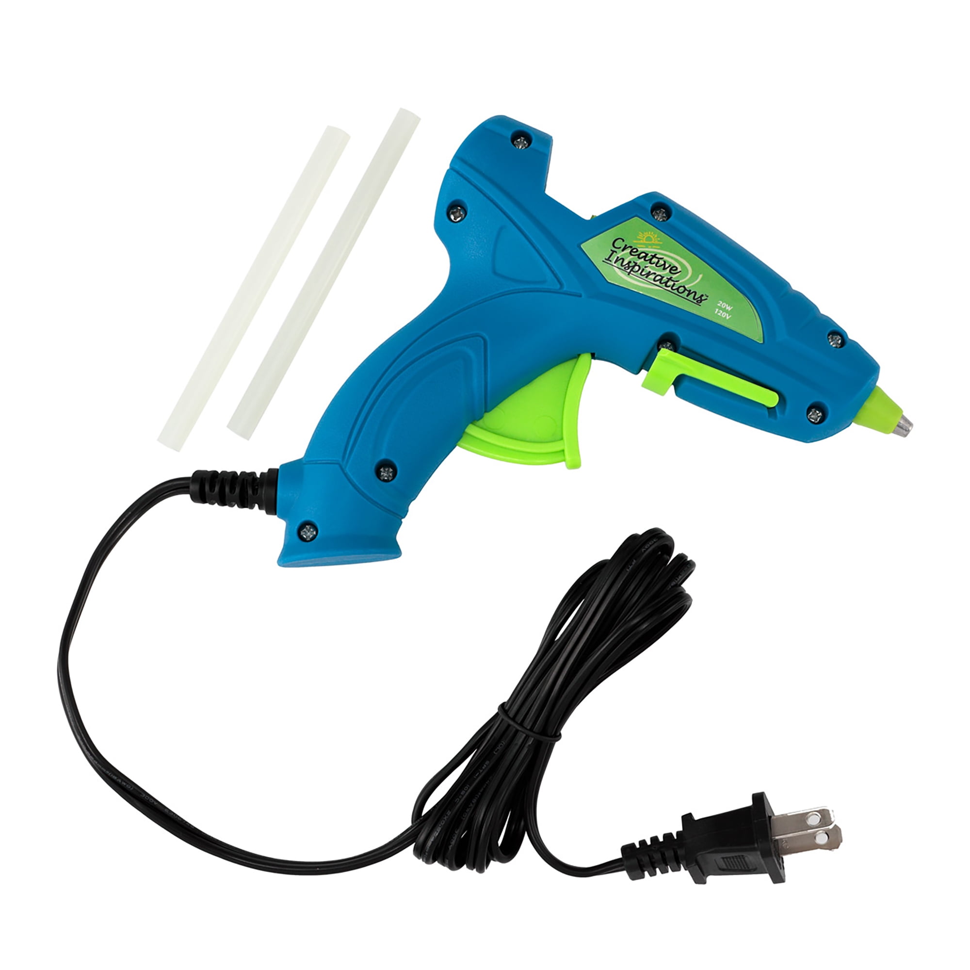 Mini Hot Glue Gun - Mini Glue Gun with 2 Mini Glue Sticks (.27" | 7.2mm) High Temperature Melting Glue for Crafts, Scrapbooking, DIY Projects, Home Repair, and Art Creation - 20 Watts | Blue