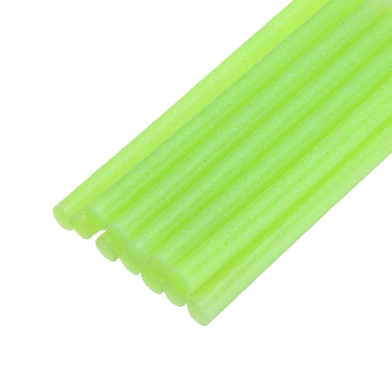 Uxcell EVA Durable Mini Hot Glue Sticks Fit Glue Gun for Arts Crafting Basic Repairs 0.27 inch x 4 inch Glitter Green 12 Pcs