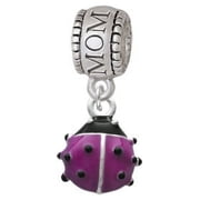 Mini Hot Purple Ladybug - Mom Charm Bead