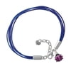 thumbnail image 1 of Mini Hot Purple Ladybug Navy Leather Aruba Bracelet, 1 of 1