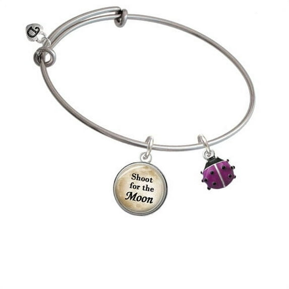 Mini Hot Purple Ladybug Shoot for the Moon Bangle Bracelet