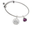 thumbnail image 1 of Mini Hot Purple Ladybug You Are More Loved Bangle Bracelet, 1 of 1