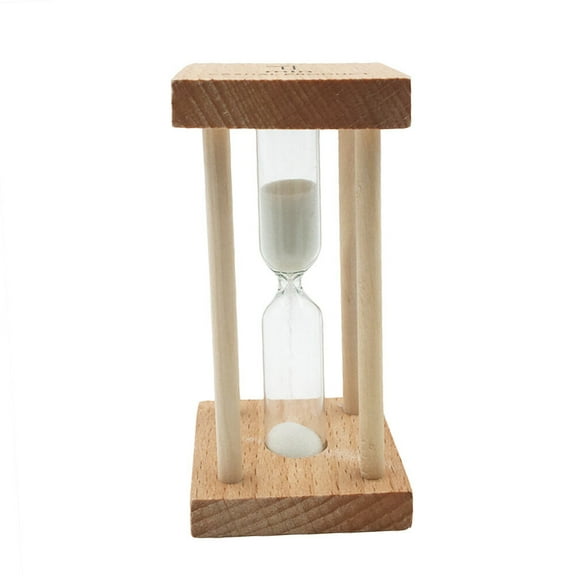 Mini Hourglass Timer Sandglass One Minute Sand Timer Sand Clock Home Decor Kids Gift (White Sand)
