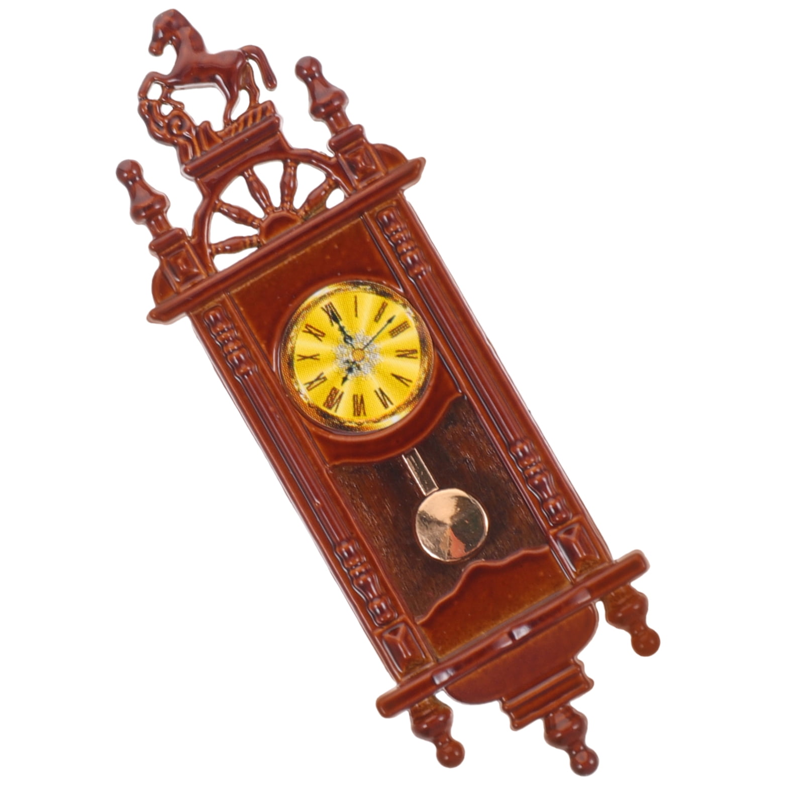 Mini House Pendulum Clock Vintage Style Pendulum Clock Simulation Pendulum Clock Model Ornament