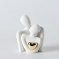 thumbnail image 1 of Mini Hugging Couple Statue Ceramic Lover Figurine Home Decor is a Romantic Gift for Her on Wedding Anniversary and Valentines, TV Stand Decoration Knick Knacks for Shelves (White), 1 of 4