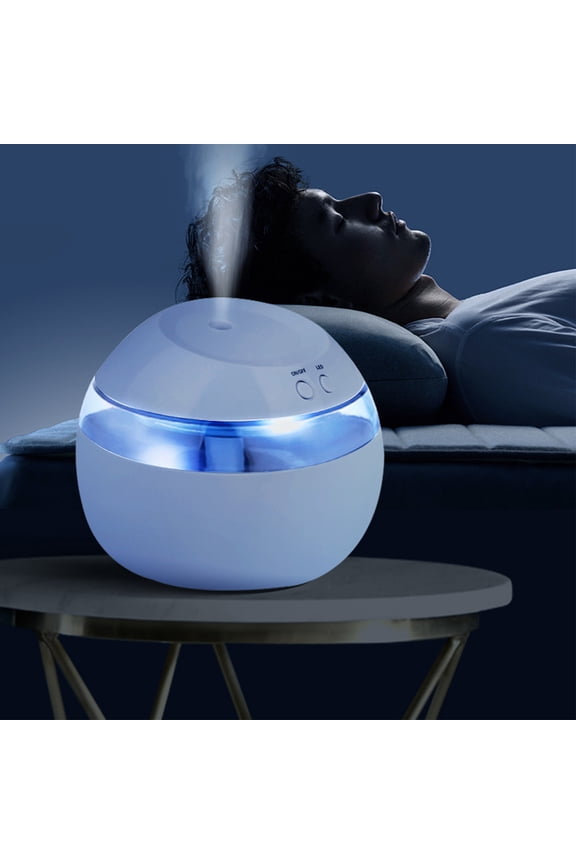 Mini Humidifier 300ML USB Humidifier, Cool Mist Air Humidifier Night Light Auto Shut Off Quiet Operation Fine Mist Technology Portable Desktop Humidifier for Bedroom Office Car Plants Travel Home Use
