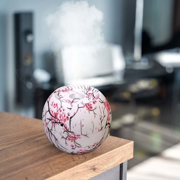 Mini Humidifier, Essential Oil Diffuser, Colorful LD Night Lights, Auto Shut-Off, Cool Mist Humidifier for Office Home Car, Air Hydration, 3.56x3.56x3.07in