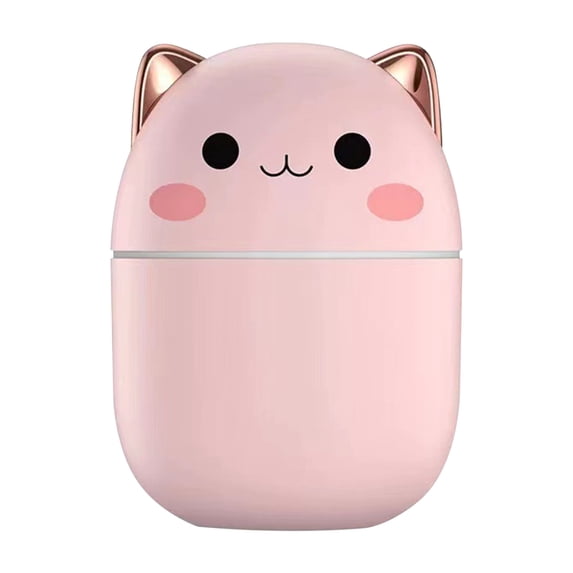Mini Humidifier USB Cute Desktop 250ml, 8-10 Hour Continuous Intermittent Spray, Mute Operation Colorful LED Night Light, Bedroom Office Car Portable Air Moisturizer Gift