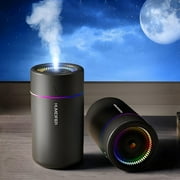 Essential Oil Diffuser, Small Quiet Ultrasonic Air Portable Humidifiers for Bedroom Home,Waterless Auto-off, 2 Mist Modes