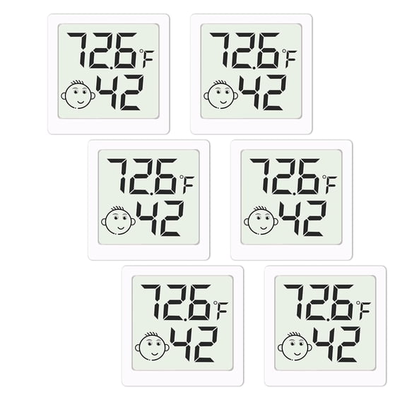 Mini Humidity Meter Hygrometer 6 Pack Room Thermometer Indoor Digital Temperature and Humidity Monitor for Home House Office Garden and Cellar