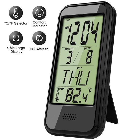 Mini Hygrometer Thermometer, 2 Pack Indoor Outdoor Digital Humidity Meter Gauge Monitor Temperature Fahrenheit (℉) Celsius(℃) for Baby Room, Living Room, Basement, Greenhouse, Humidor