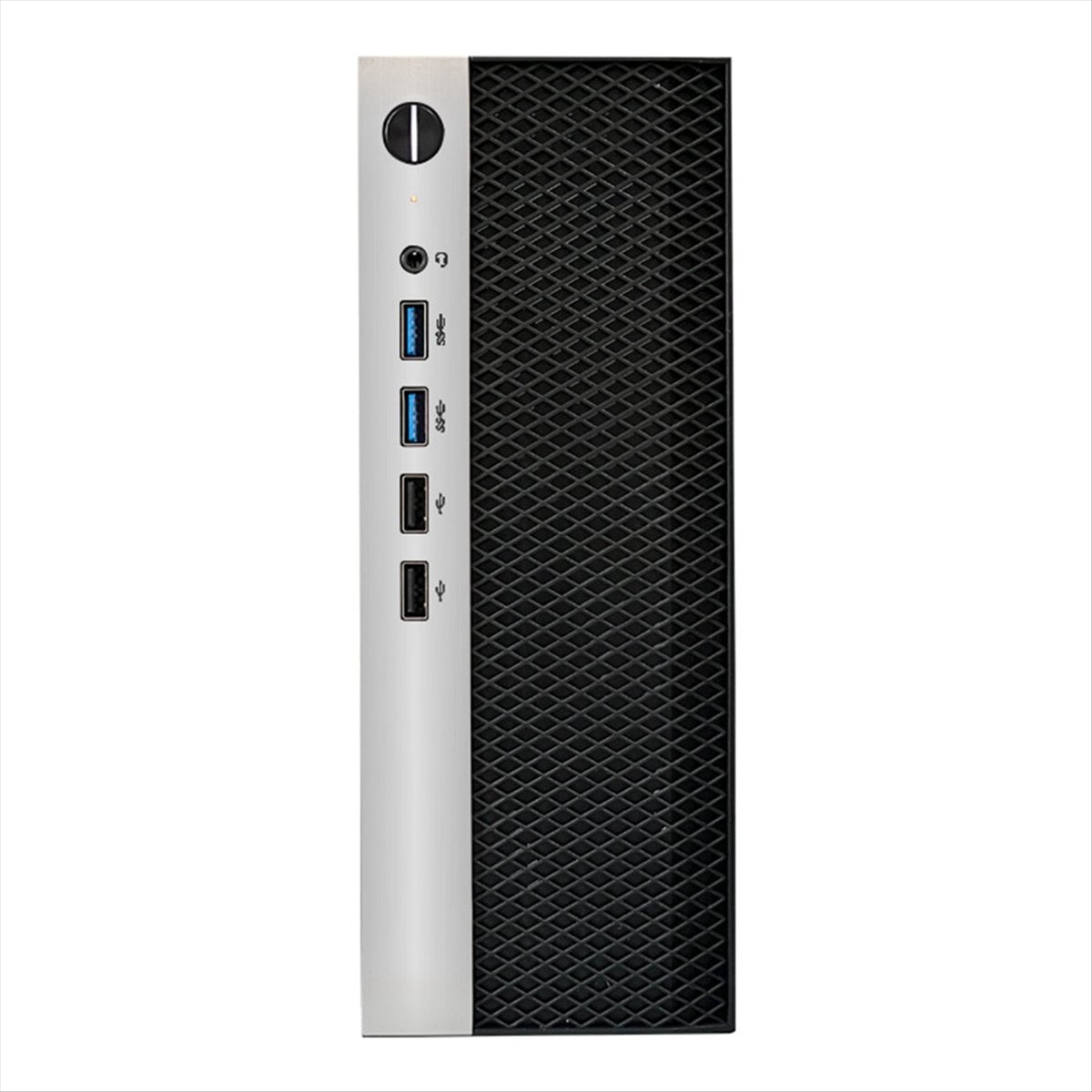 Mini ITX Computer Case HTPC Chassis with 4XUSB Support 1U PSU Compatible with MINI-ITX Motherboard,1 x Computer Case,Black