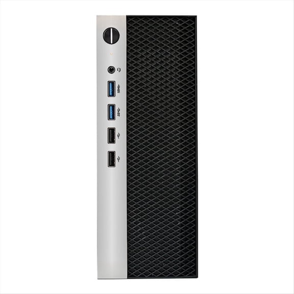 Mini ITX Computer Case HTPC Chassis with 4XUSB Support 1U PSU Compatible with MINI-ITX Motherboard,1 x Computer Case,Black