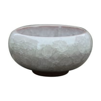 Mini Ice Cracking Drip Glazed Planters with Drain Hole,Pure Color Flowerpots for Succulent Herbs Cactus,Ceramic Pots for Plants,Succulent Pots with Drainage,Tiny Flower Pots,Small Bonsai Pot,Off-White