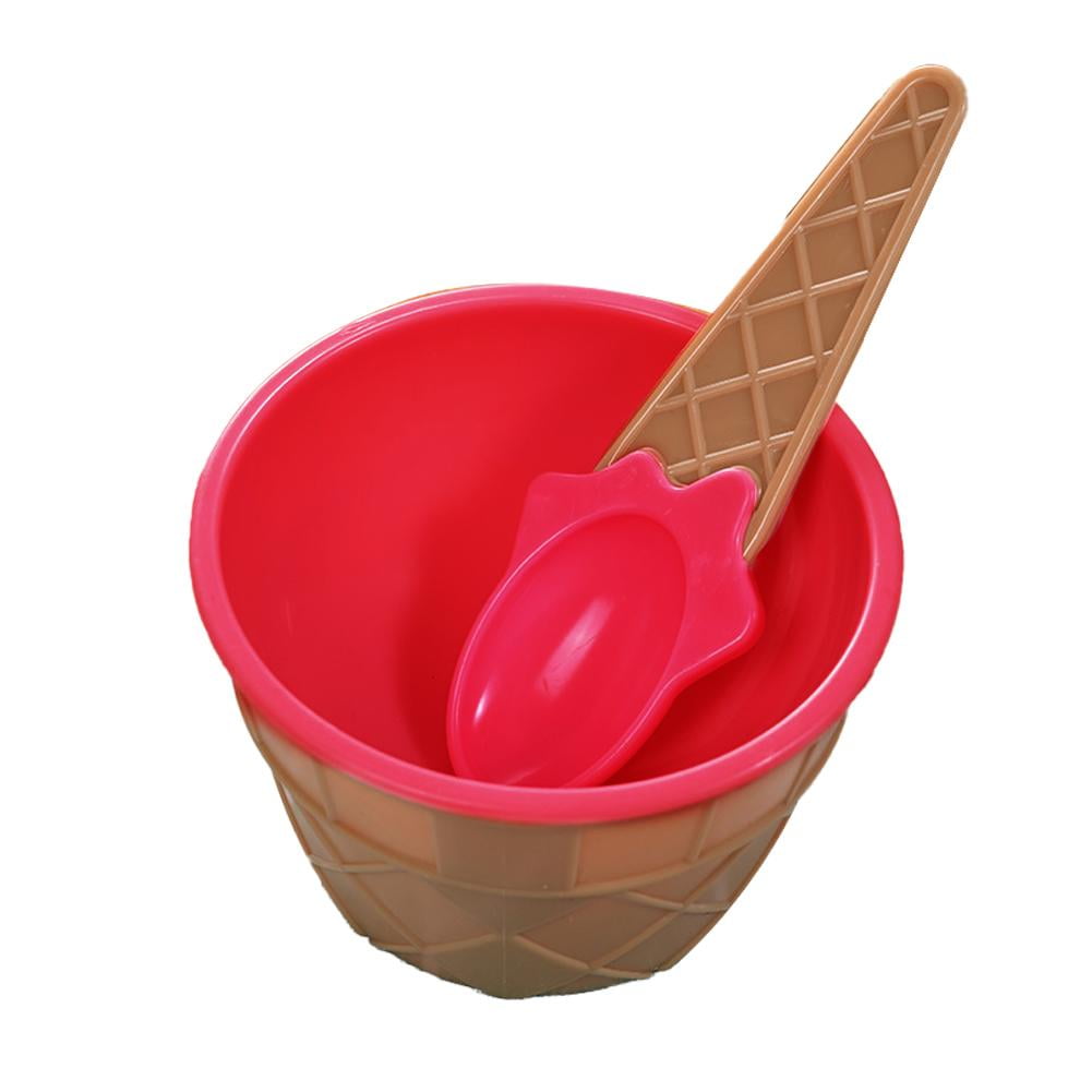 Mini Ice Cream Bowl with Spoon, Ice Cream Bowl Spoon Set for Kids