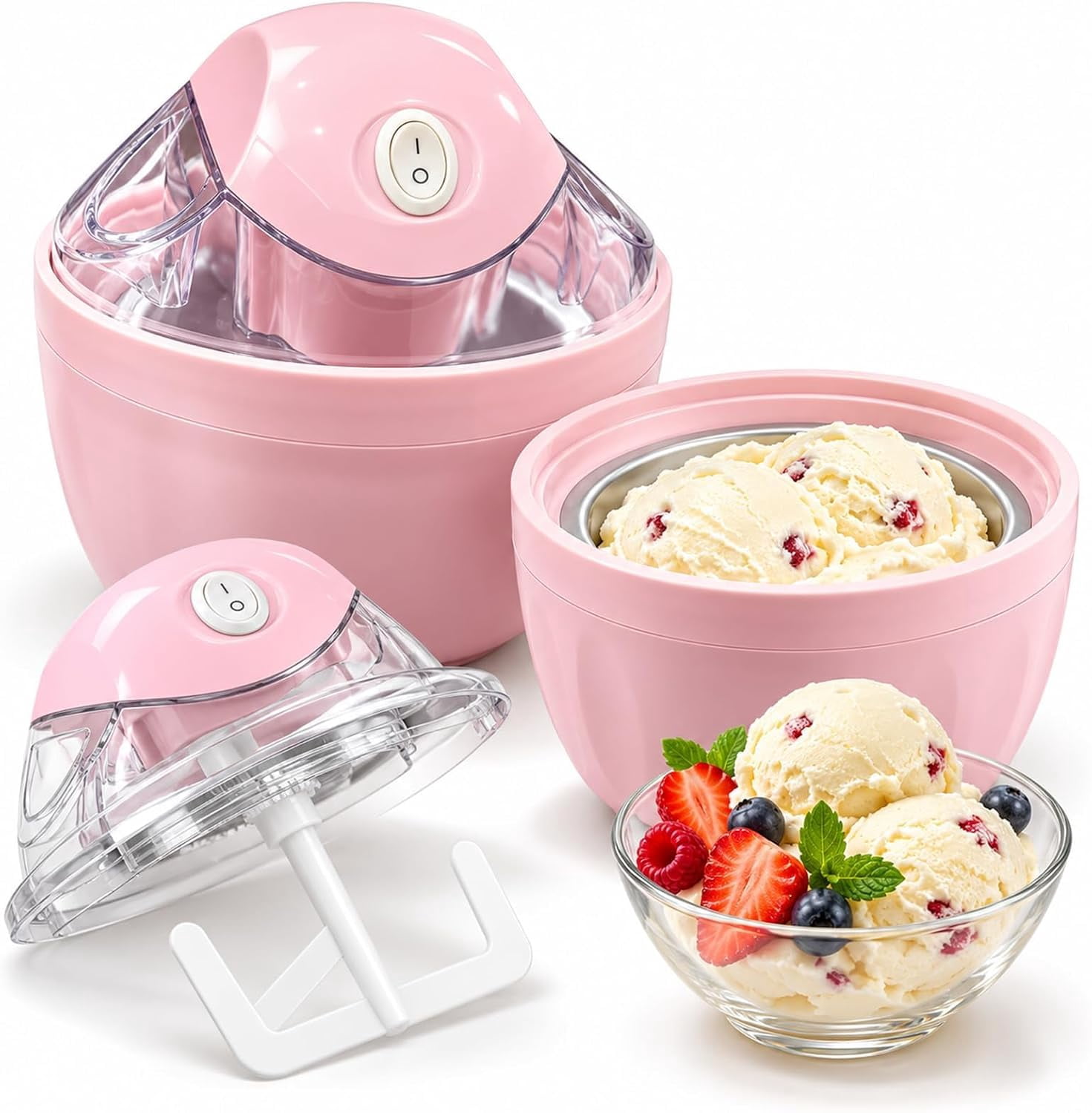 Mini Foot Maker Mini Ice Cream Maker Machine 1.5 Quart Mini Electric Soft Serve ...