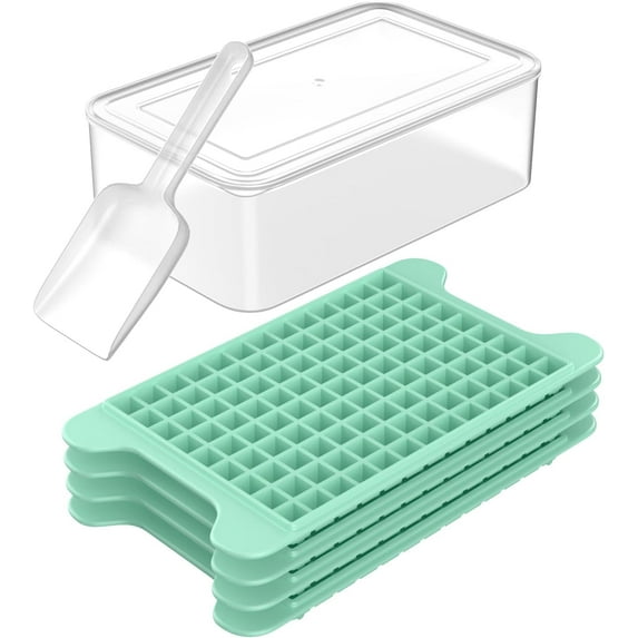 Mini Ice Cube Tray for Freezer: Small Ice Trays for Freezer with Bin ...