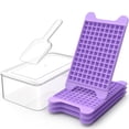 thumbnail image 1 of Mini Ice Cube Tray with Lid and Bin: TINANA 117×4 PCS Small Ice Trays for Freezer - Easy Release Nugget Ice Tray with Lid - Purple, 1 of 7