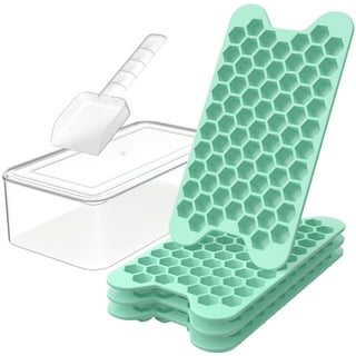 Mini Ice Cube Tray with Lid and Bin, Ice Trays for Freezer 3 Pack, 123X3  Pcs