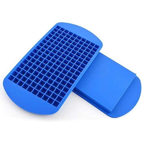 Mini Ice Cube Trays - 2 Tray Set - 160 Small Cube Silicone Molds, BPA-Free, Mini Cubes Will Chill Your Drink Faste