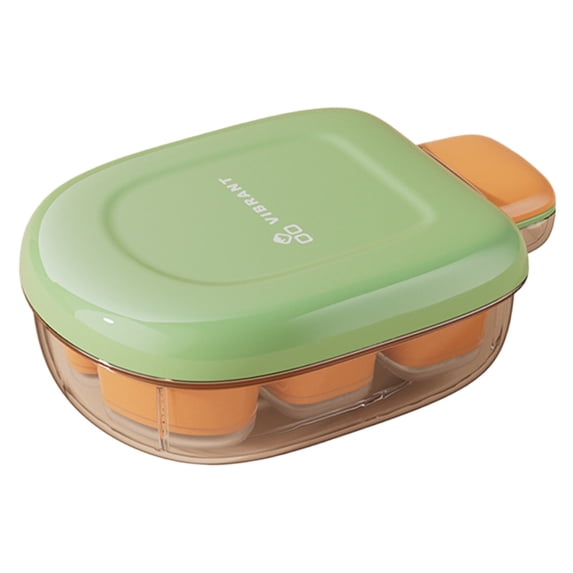 Mini Ice Cube Trays With Lid,1 Pack Durable Stackable Ice Cube Trays For Freezer,Easy-Release Plastic Ice Tray For Cocktail,Coffee,Small Ice Cube Mold For Mini Fridge/Travel/Dorm Freezer,Green