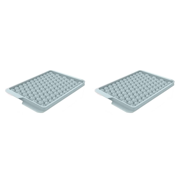 Mini Ice Cube Trays Small Tiny Round Pebble Crushed Nugget Ice Trays for Freezer Crushed Ice Tray For Chilled Drinks Coffee Juice,Gray,2