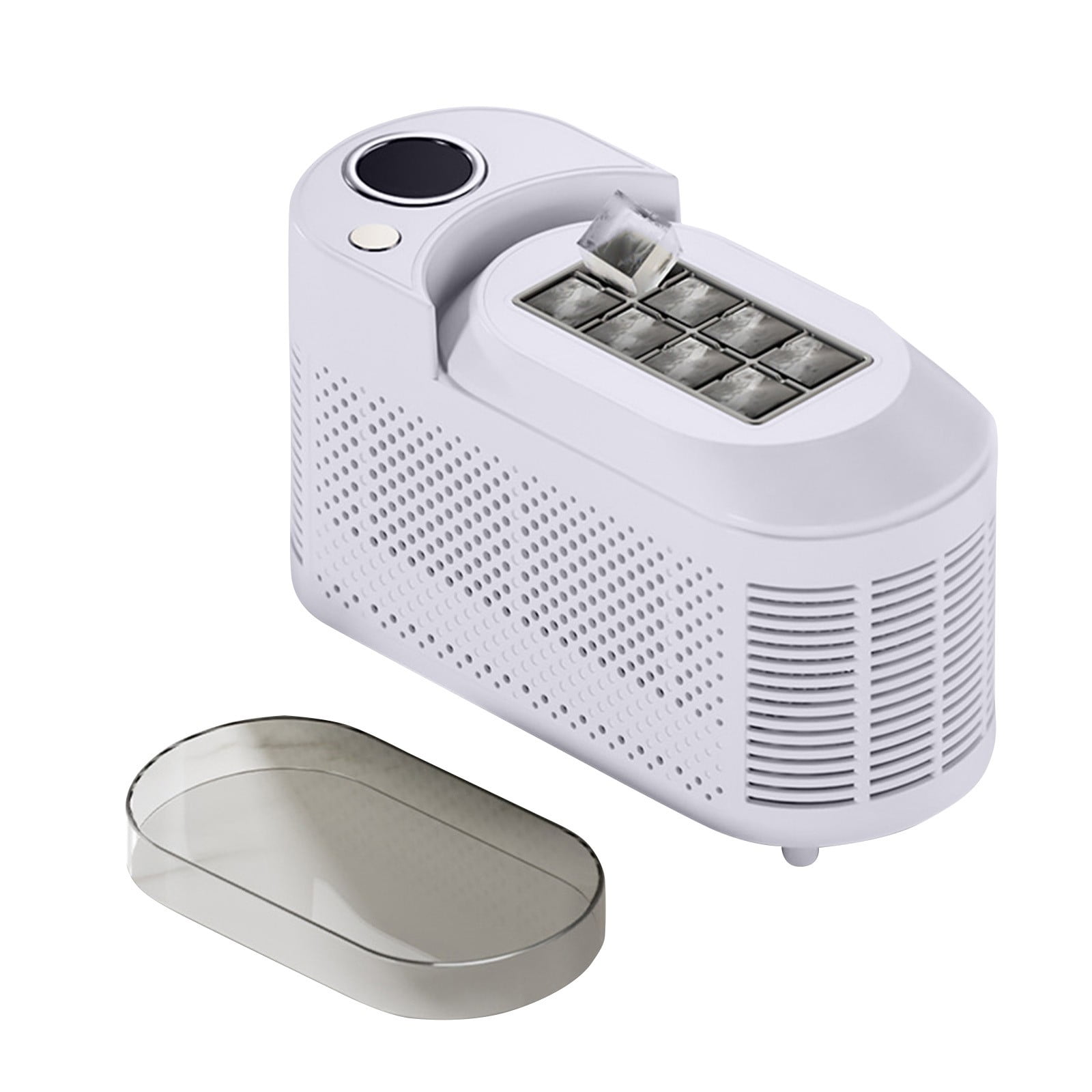 Mini Ice Maker for Countertop - Fast 10-Minute Ice Cube Machine with 12V DC Adapter, Portable for Camping/Cars/Parties - Makes 8 Cubes per Batch